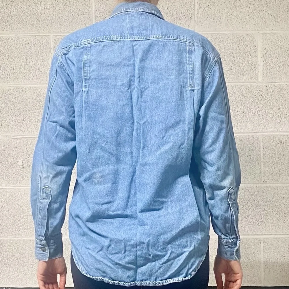 Vintage Denim Long Sleeve Jean Shirt - Picture 2 of 7